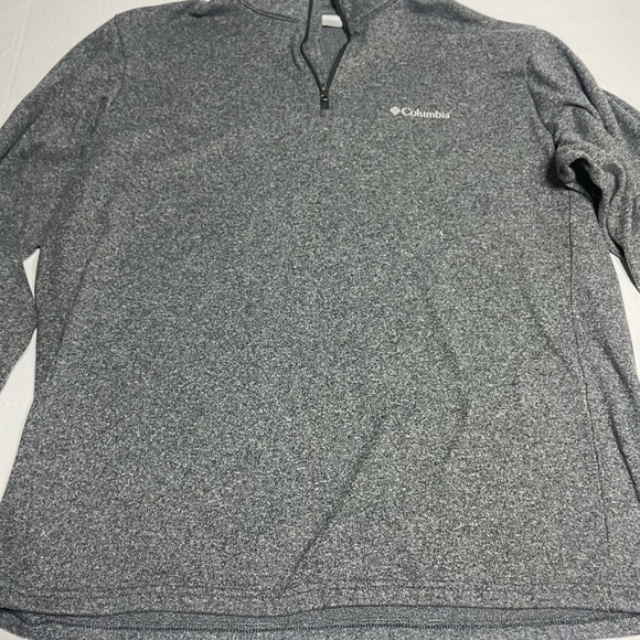 Men’s Columbia Heather Gray Quarter-Zip Pullover Large - Picture 3 of 9